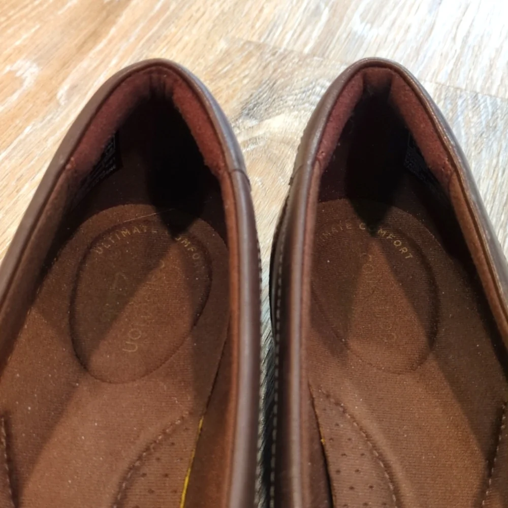 🥿Clarks Brown Loafers Women's size 8  😍VERY GOOD CONDITION!!!😍 - Picture 6 of 10